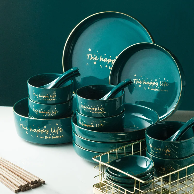 Европейский Пномпень черновато зеленая посуда чаши и блюда подходят которые вы