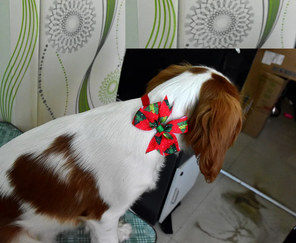 50 шт. новогодний галстук бабочка для собак|dog bowtie collar|dog bowtieties pet |