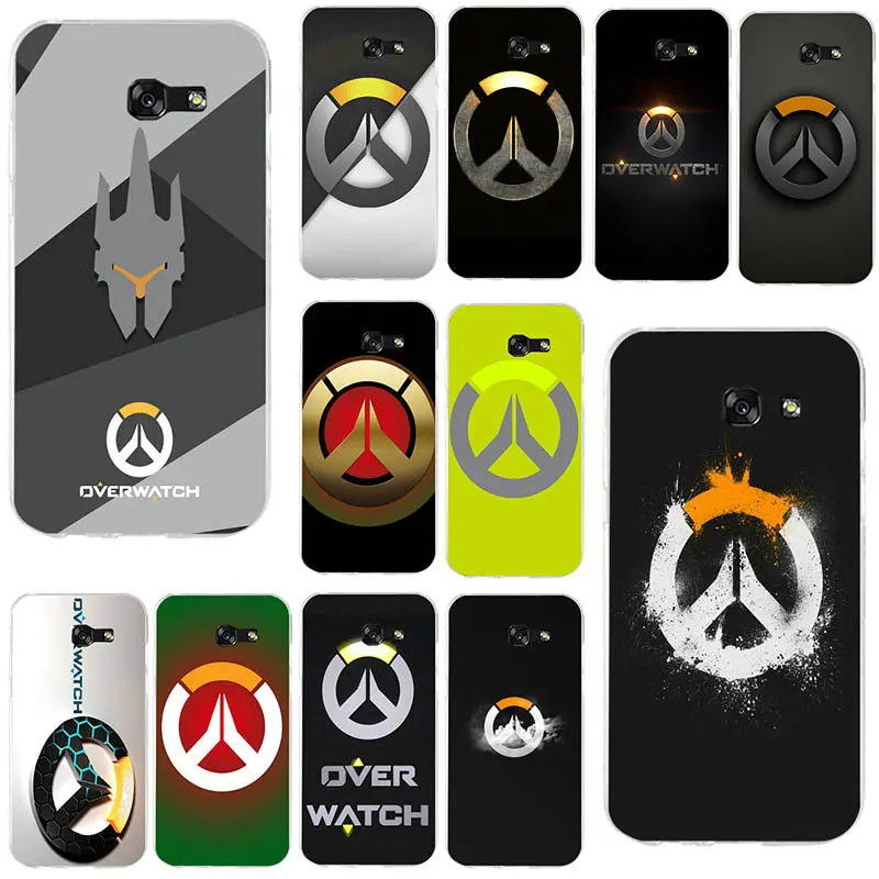 Jeu Overwatchs логотипом TPU чехол для телефона samsung Galaxy J1 J2 J3 J4 J5 J6 J7 J8 2016 2017 2018 Prime Pro Чехол