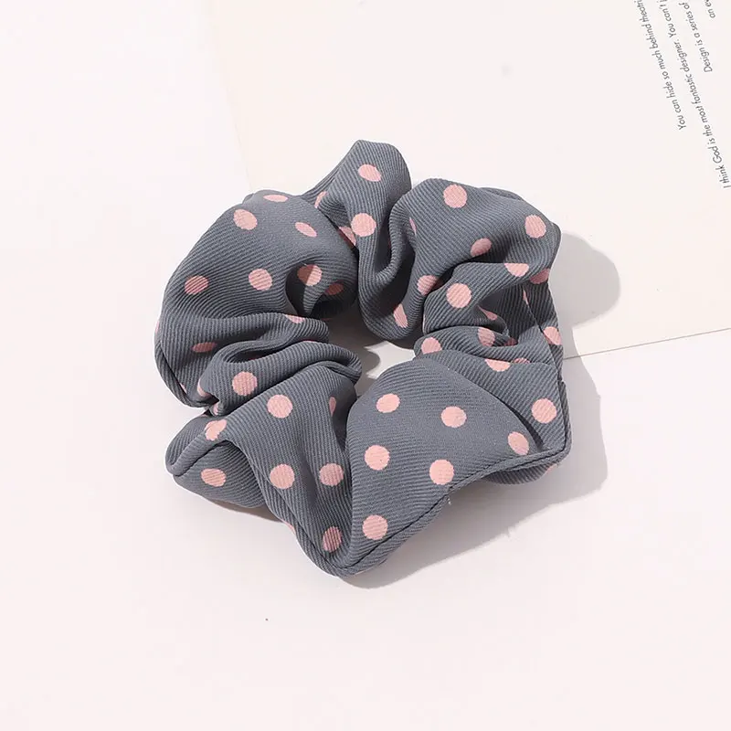 

New Vintage Polka Dots Hair Scrunchies Retro Hair Accessories For Women Ponytail Holder Simple Hair Ties Elastic Rubber Bands