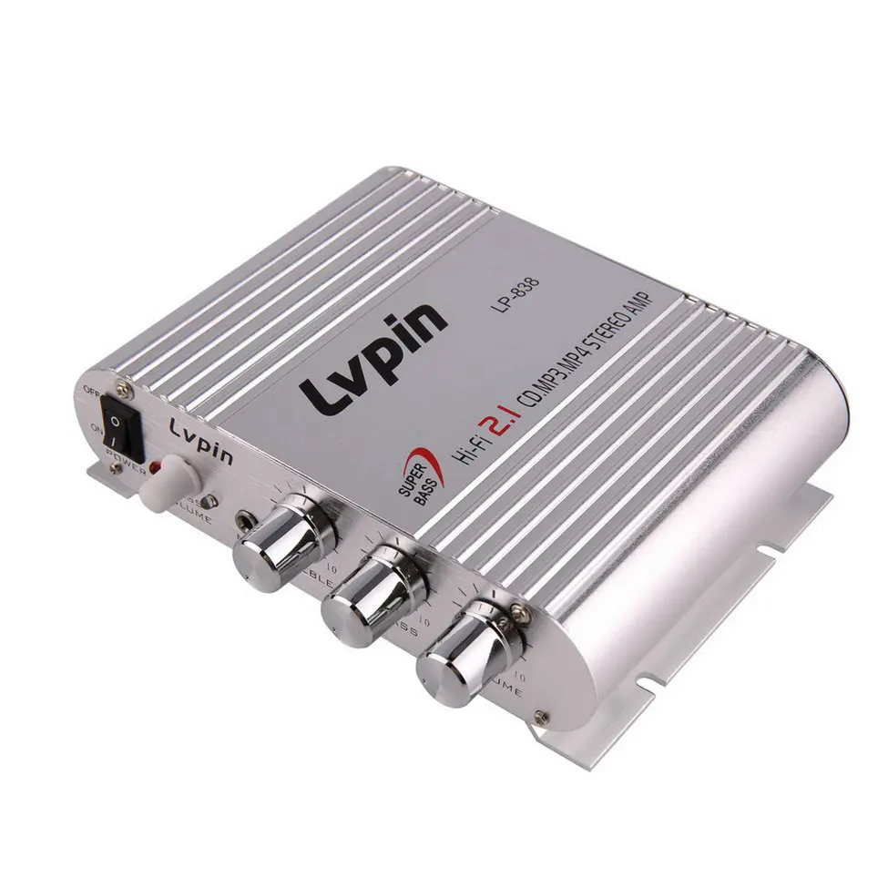 Мини HiFi серебряный 12 В 200 Вт CD MP3 Радио автомобильный двигатель лодка домашний