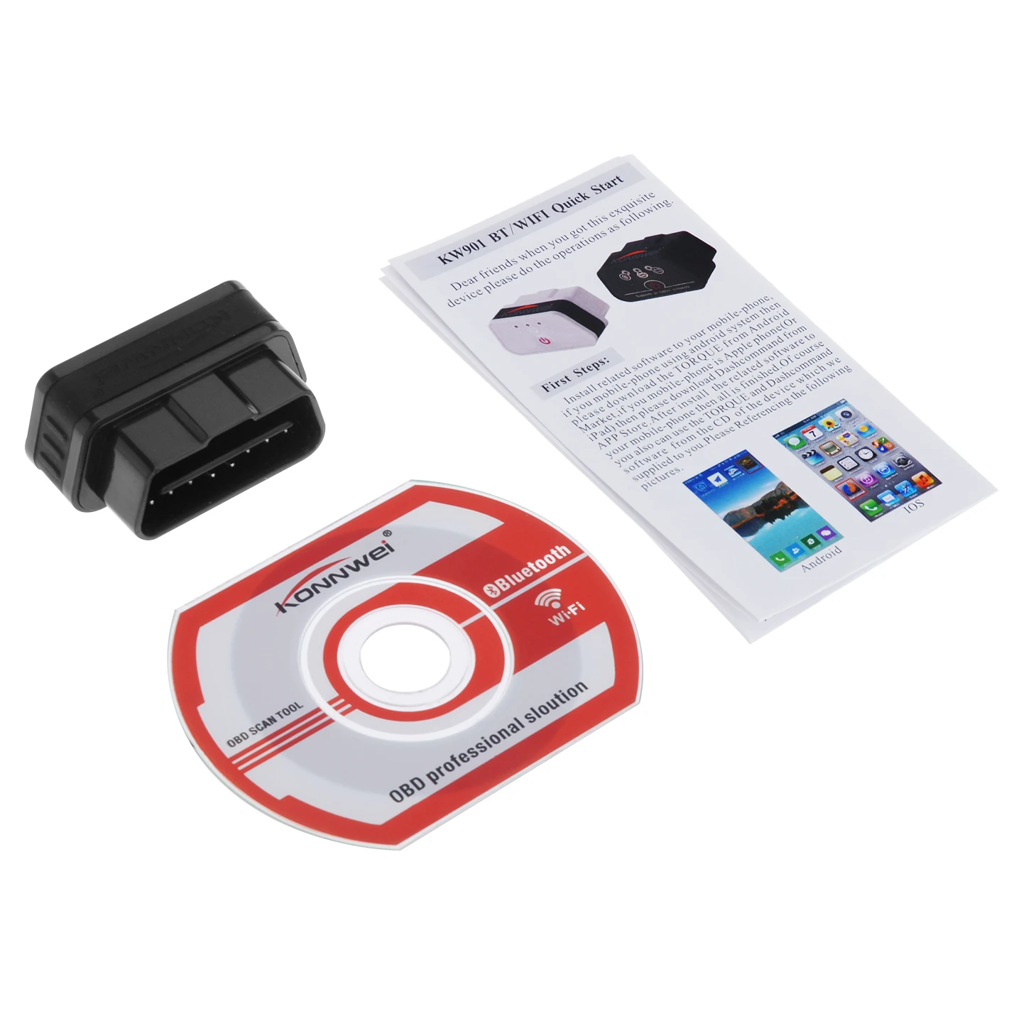 Диагностический прибор OBD2 Bluetooth-адаптер EML327 V1.5 диагностический сканер OBDII для