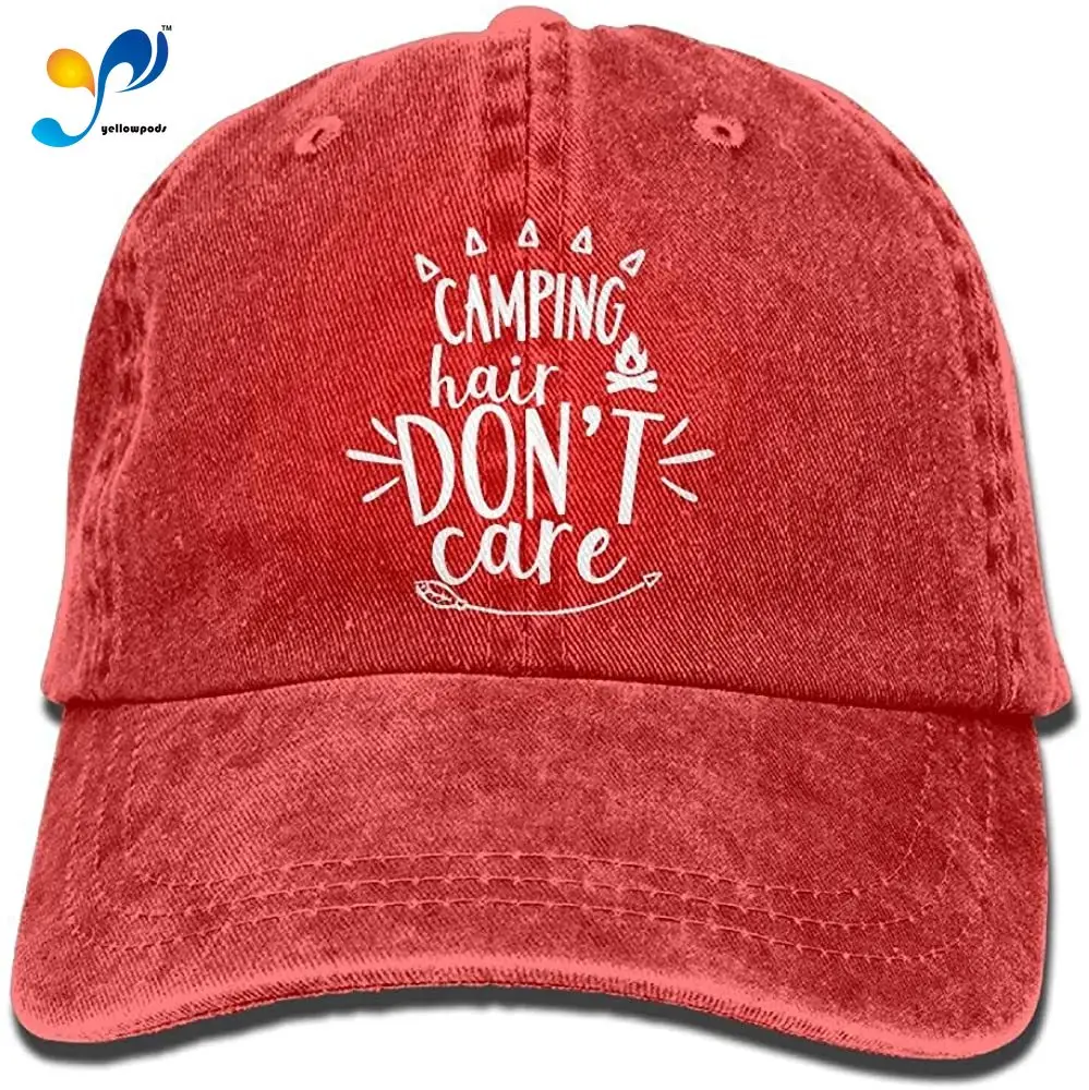 

Baseball Cap Camping Hair Don't Care 1-1 Women Snapback Caps Style Low Profile