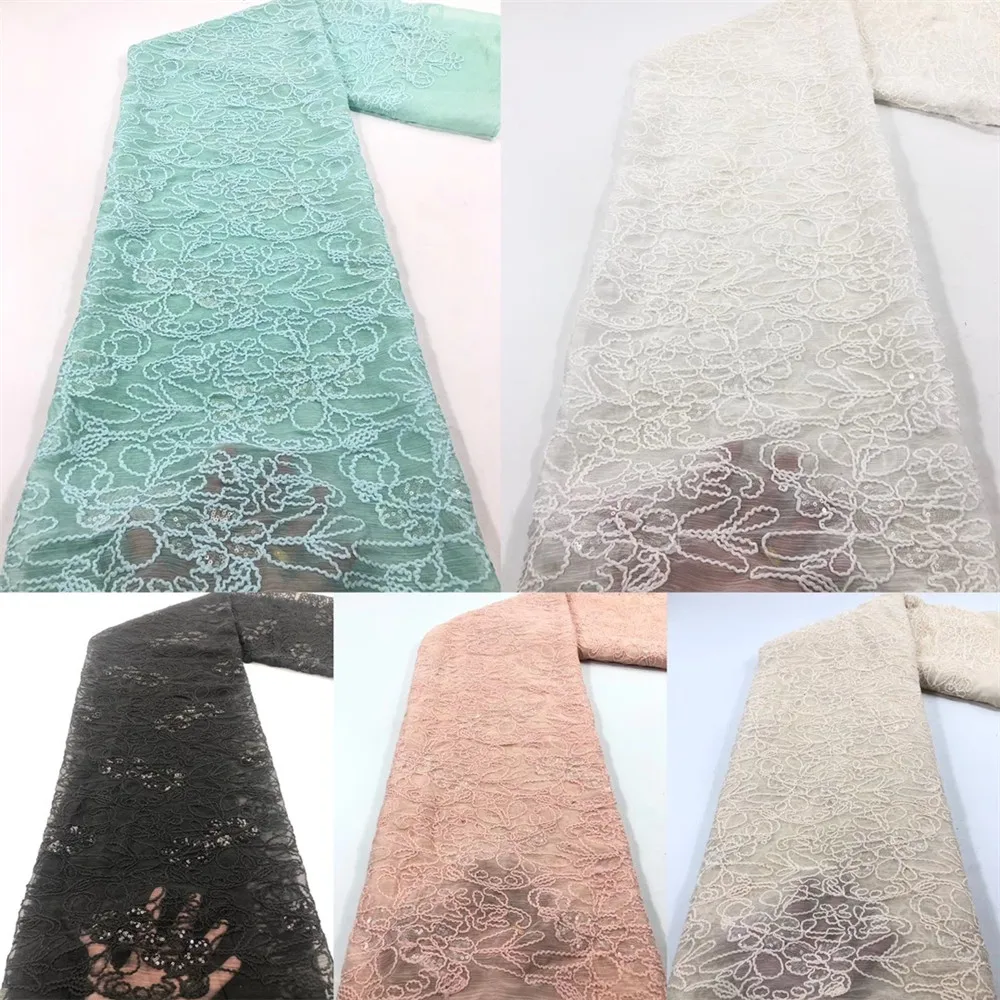 

Madison French Sequins Tulle Lace Fabric 2021 High Quality Lace African Lace Fabric For Wedding Sewing Nigerian Lace