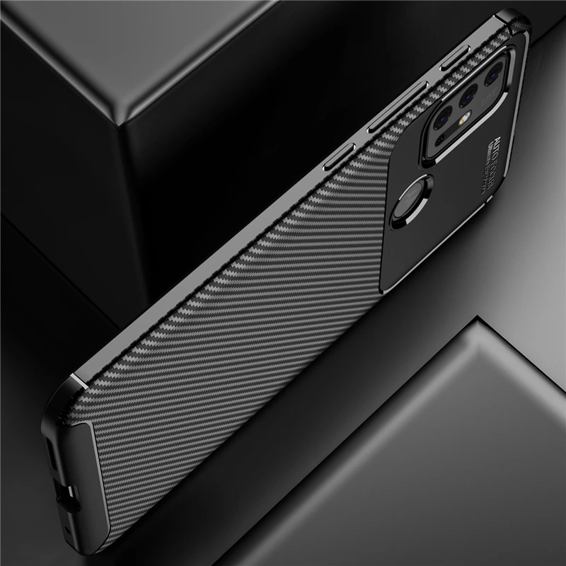 for motorola moto g20 case bumper silicone anti knock carbon fiber cover for motorola moto g20 case for motorola moto g20 cover free global shipping