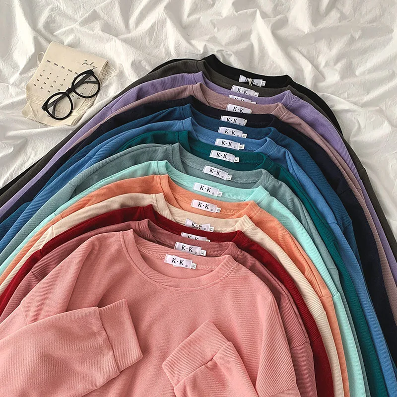 

Oversized Sweat hoodies women pull femme 2021 spring autumn aesthetic clothes loose crewneck sweatshirt long sleeve pullover