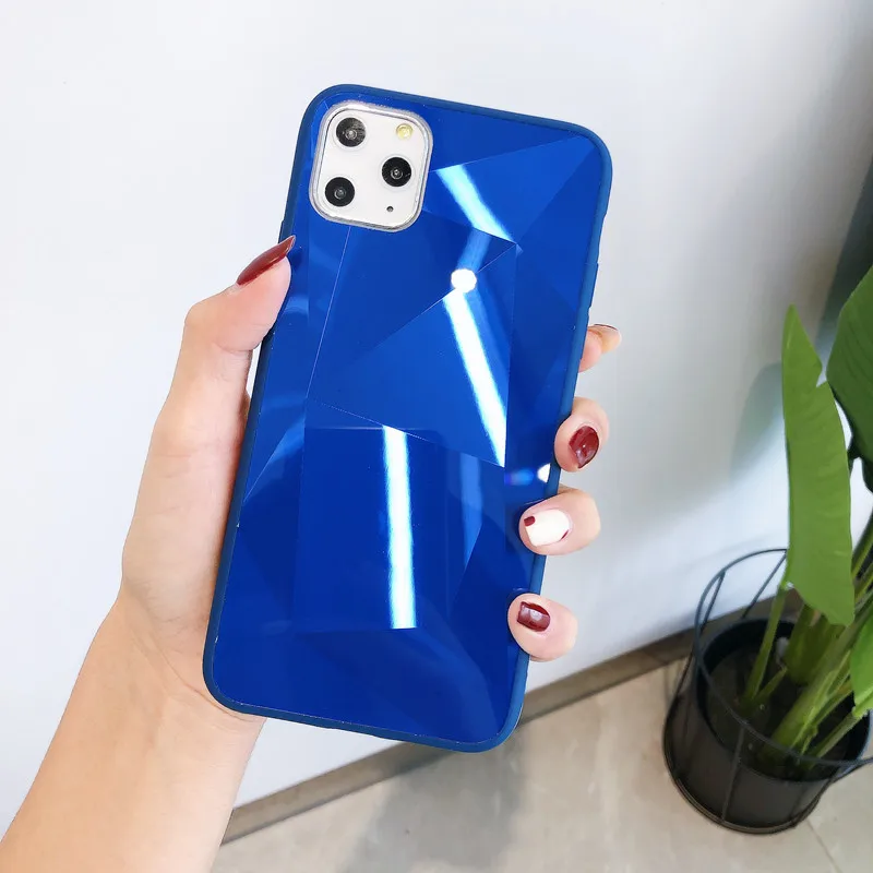 Чехол для iphone 11 Pro Max X XS XR зеркальный чехол 6D с алмазной текстурой 6 6s plus 7 8 SE 2020