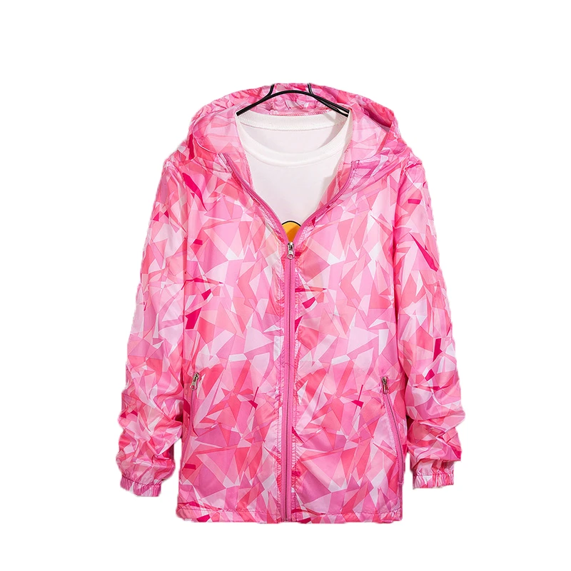 Мужская и женская одежда для защиты от солнца короткая ветровка с капюшоном на