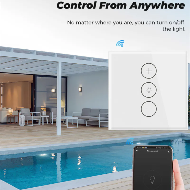 

Tuya Smart Life LED Dimmer Switch WiFi Smart Light Touch Switch Dimming Compatible Module Remote For Alexa Google Home Dimmable