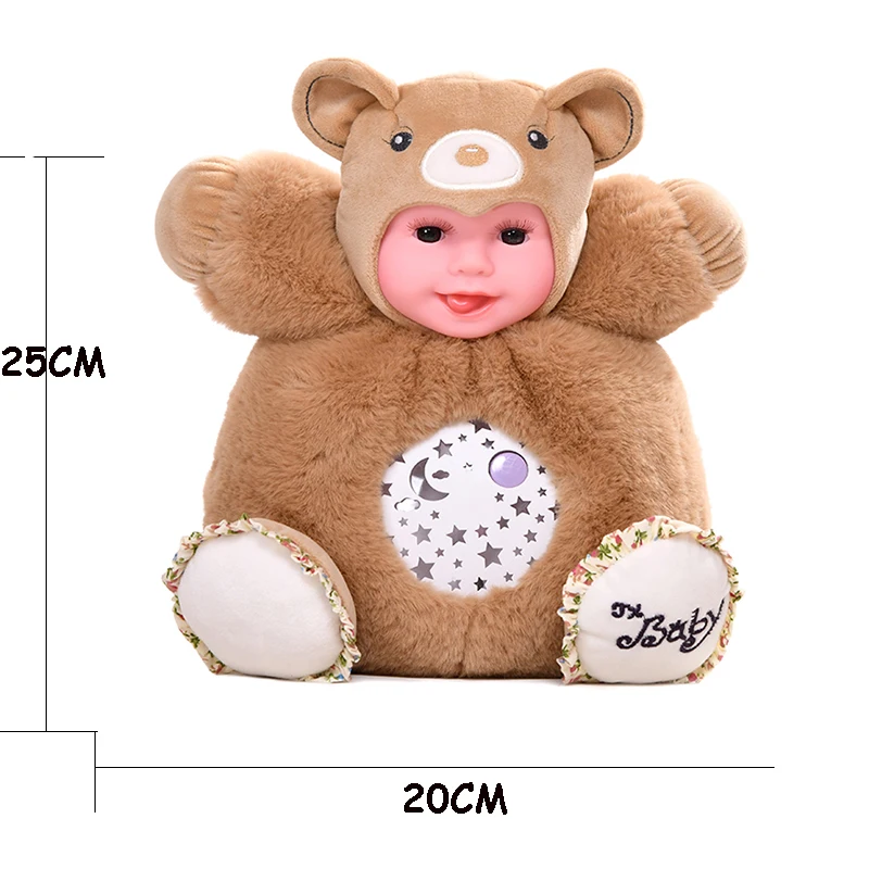 25 см Колыбельная плюшевая кукла силиконовая Сонная новорожденная детская