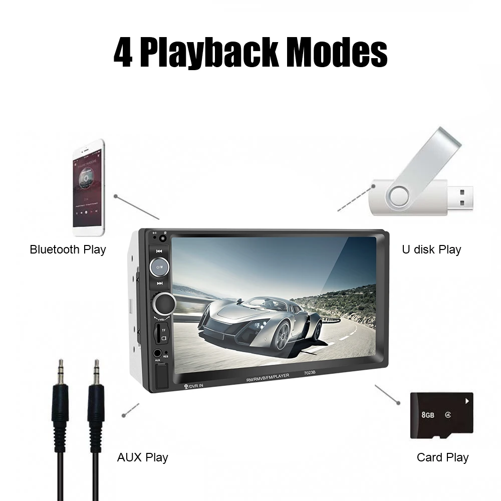 LEEPEE Bluetooth Мультимедиа MP5 плеер 7 дюймов HD сенсорный экран FM приемник резервная