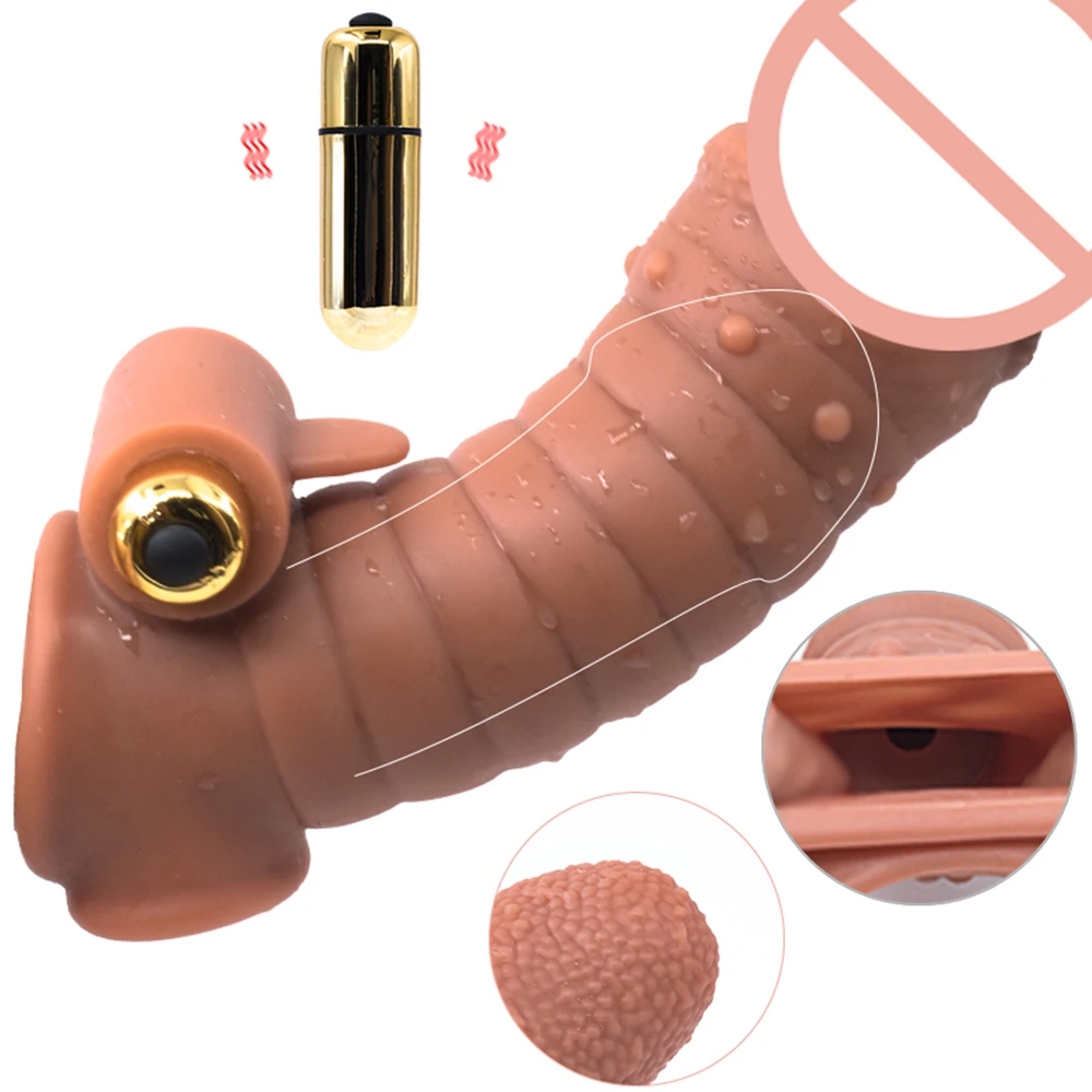 152/160 мм рукав для пениса секс игрушки мужчин пуля Вибрирующая удлинитель