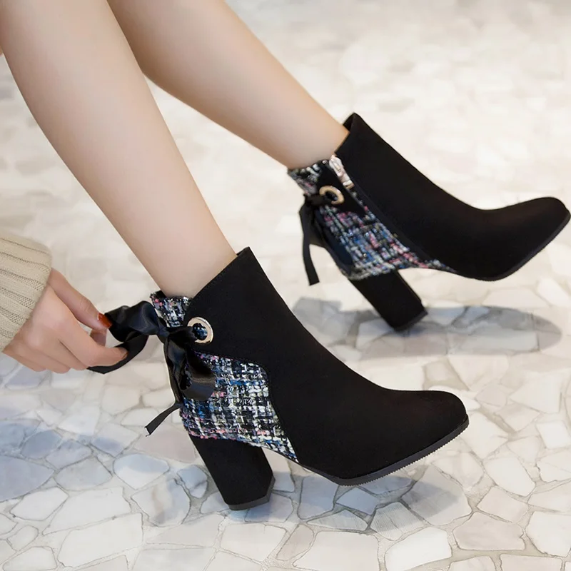 EGONERY/милые женские ботильоны по лодыжку с бантом из ленты для женщин Цвет бежевый