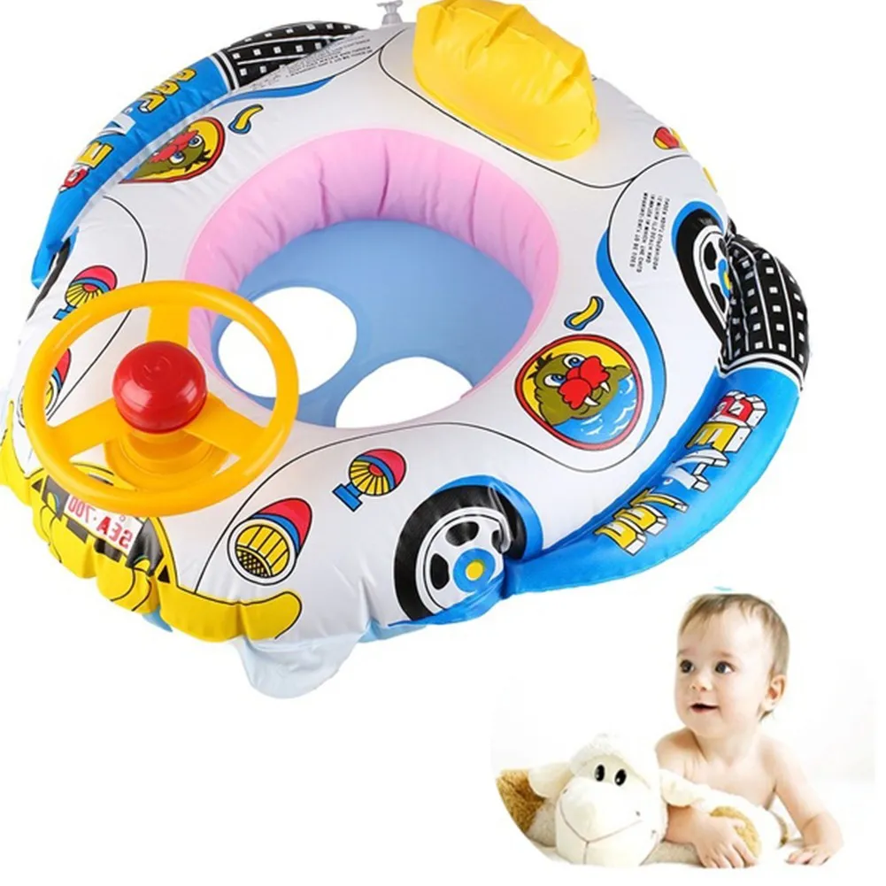 

Outdoor swimming ring of Children Cute Baby Inflatable Swimming Pool Ring Seat Float Car & Air