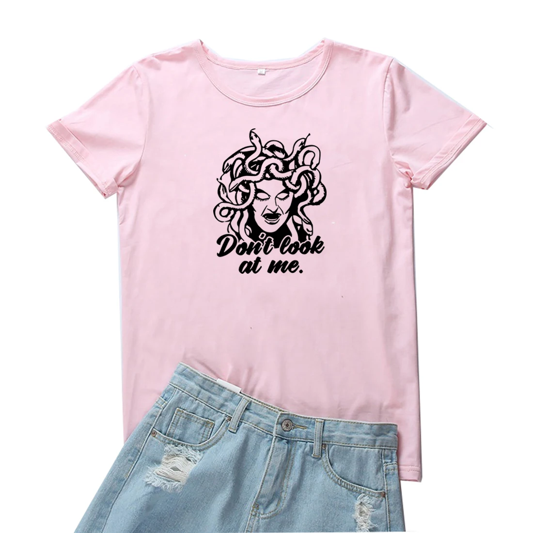 

Женская футболка в стиле Харадзюку, с круглым вырезом