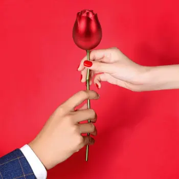 Ожерелье в форме сердца с розовым цветком подарочной коробке | Дом и сад