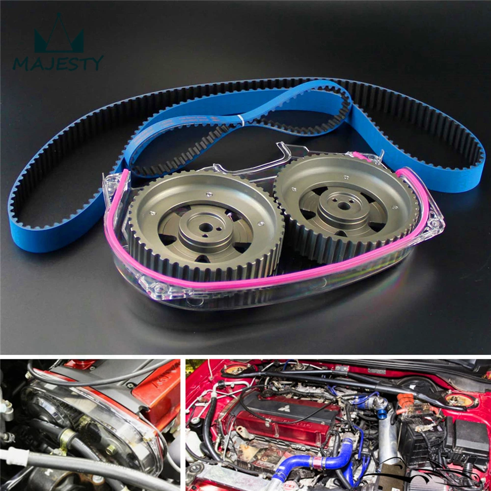 Ремень ГРМ w/Balance + прозрачная крышка шестерни шкив кулачка для Lancer EVO 9 IX 4G63|cam