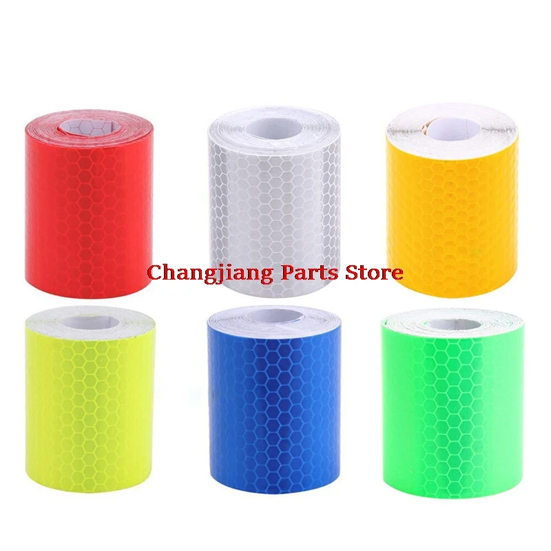 

1pc Safety Mark Reflective Tape Sticker Car Styling Self Adhesive Warning Tape Automobiles Motorcycle Reflective Strip 5color
