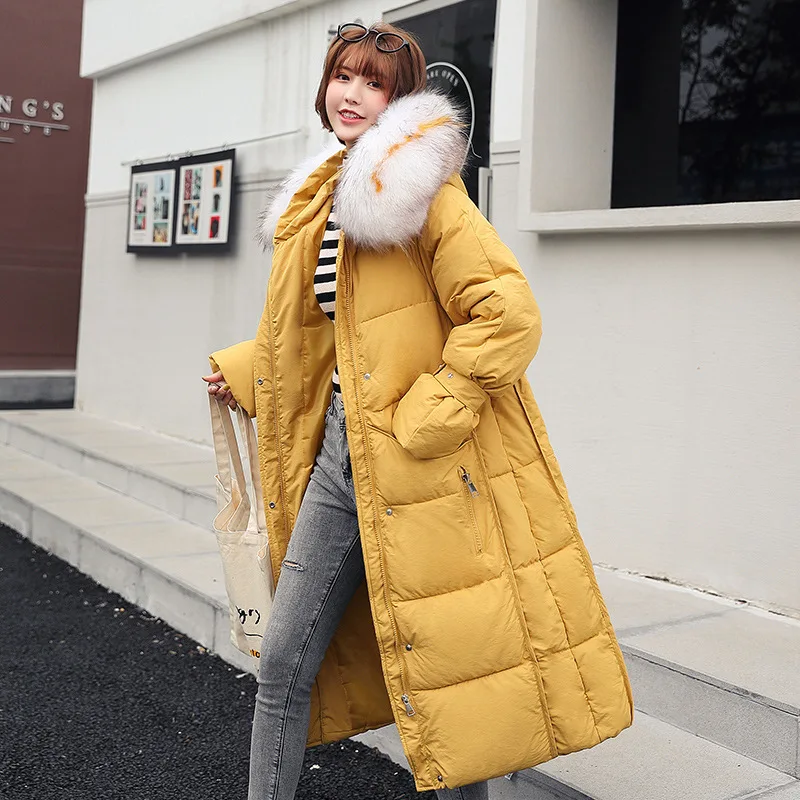 

Women's 2020 Winter Cotton Coat Long Down Cotton Clothing Women Loose Casual Hooded Large Size Padded Coat Female Outwear Q68