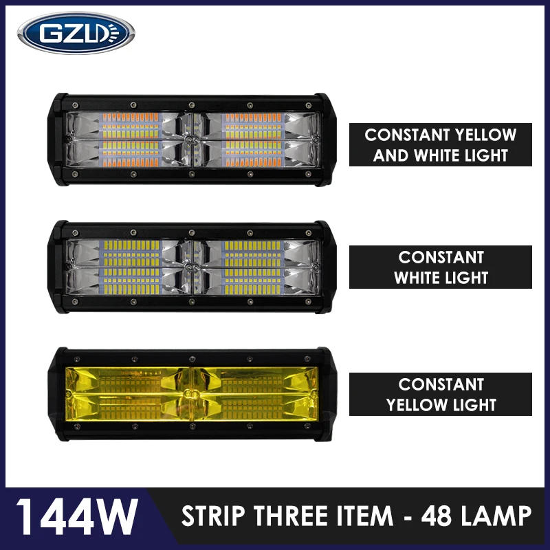 

7 Inches Submersible Off Road Lights Fog Quad Row LED Pods Spot Light 140W Work Light 9-32V For Truck Trailer Boat Pickup Car AT