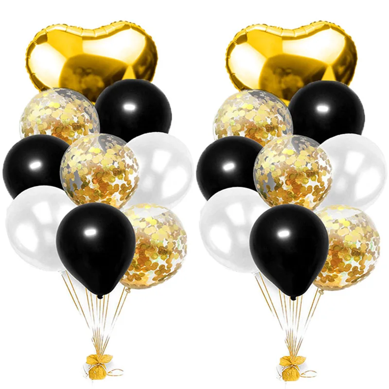 Balloon Birthday Deco Wedding Favors Party Black Gold Ballon Babyshower Helium Balloons Decorations Kids Balls | Дом и сад