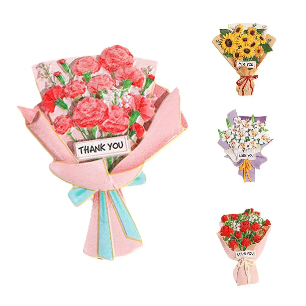 

Flower Bouquet Fridge Magnet Sticker 3D Simulation Resin Refrigerator Magnets Sticker Decal for Home Kitchen