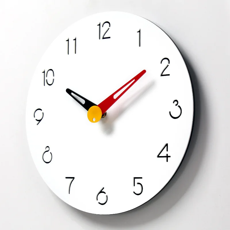 Цифровые настенные часы с цифрами 12 дюймов бесшумные в скандинавском стиле