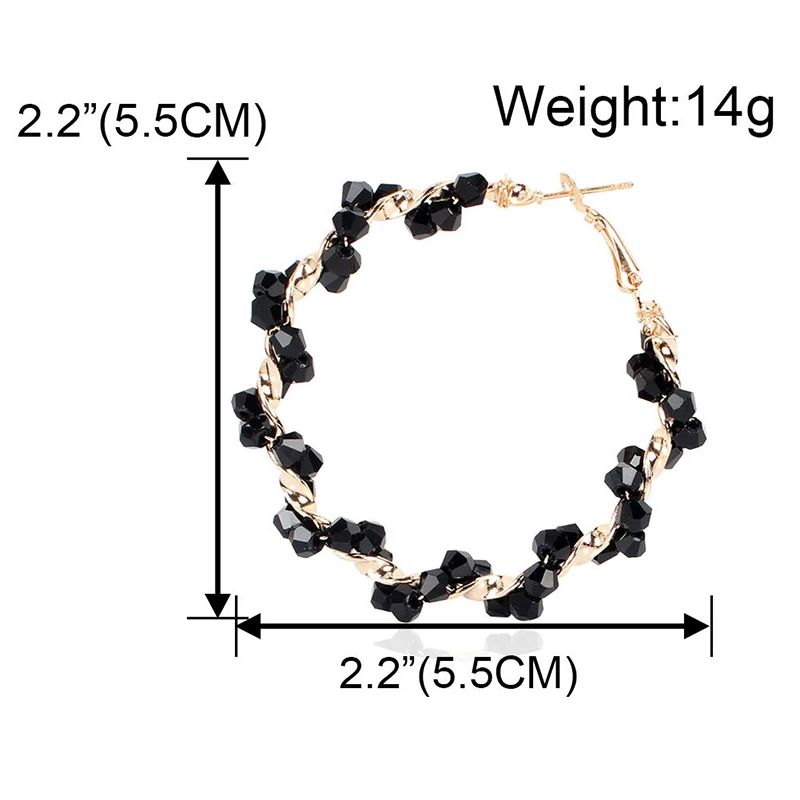 Женские серьги кольца UDDEIN круглые сережки ручной работы с золотым шармом