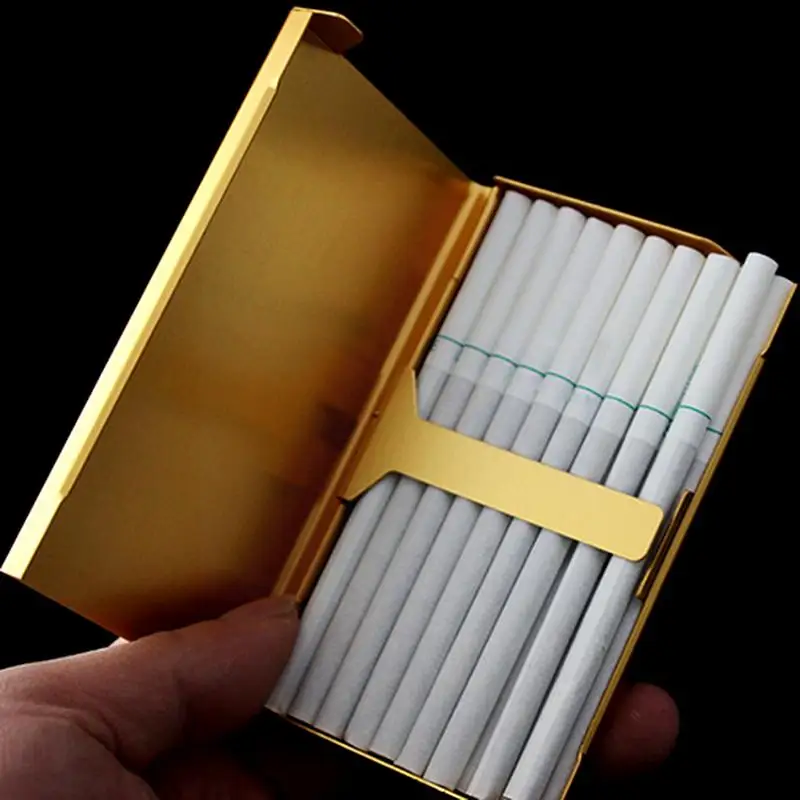 

20 Sticks Thin Fashion Pipe Personality Cigaret Slim Cigarette Metal Box Xn253 Lady Cigarette K6m5