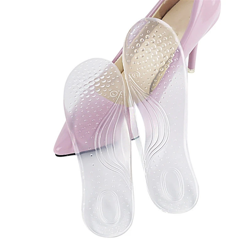 1 Pairs Transparent Foot Arch seven-point Pad Dot Massage non-slip Soft shock-absorbing half-size With Stickiness | Красота и