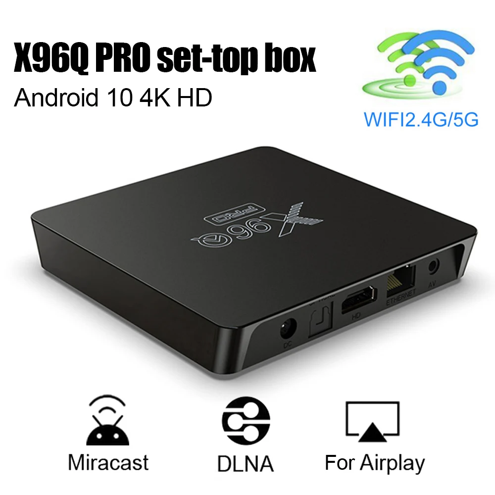 X96Q PRO 10 Android ТВ коробка Allwinner H313 2 4G 5G Wi Fi 4K Гб оперативной памяти 16 встроенной медиа