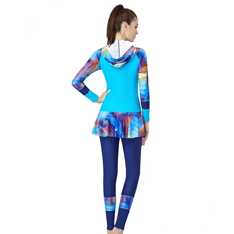 С длинным рукавом Borkini мусульманский купальный костюм для женщин Большие размеры