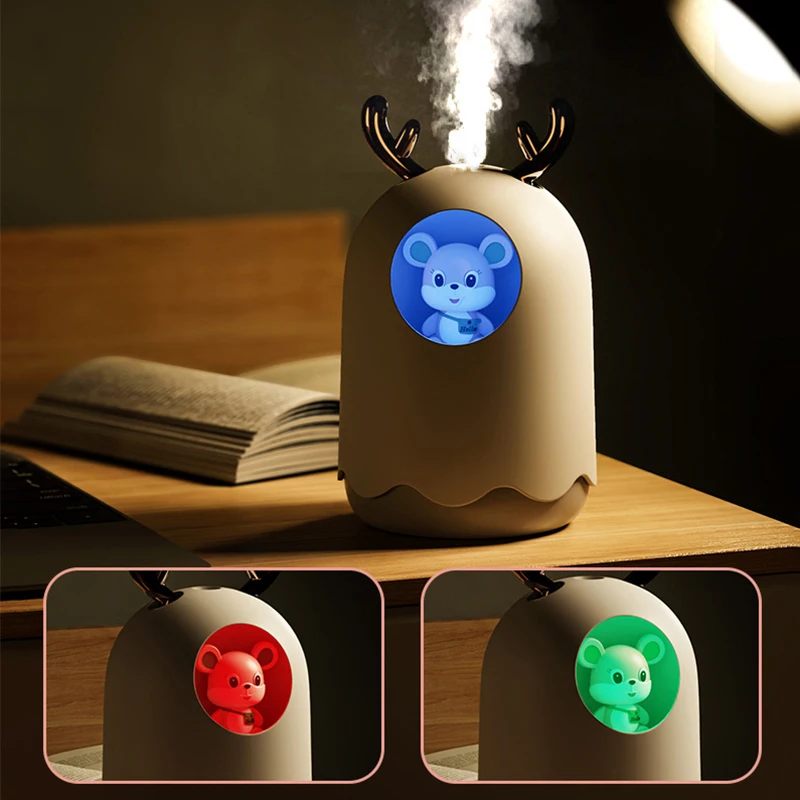 

Humidifier Cute Household Small Moisturizing Aromatherapy Creativity Air Mini Mouse Night Light USB Humidifier LED Mist Maker