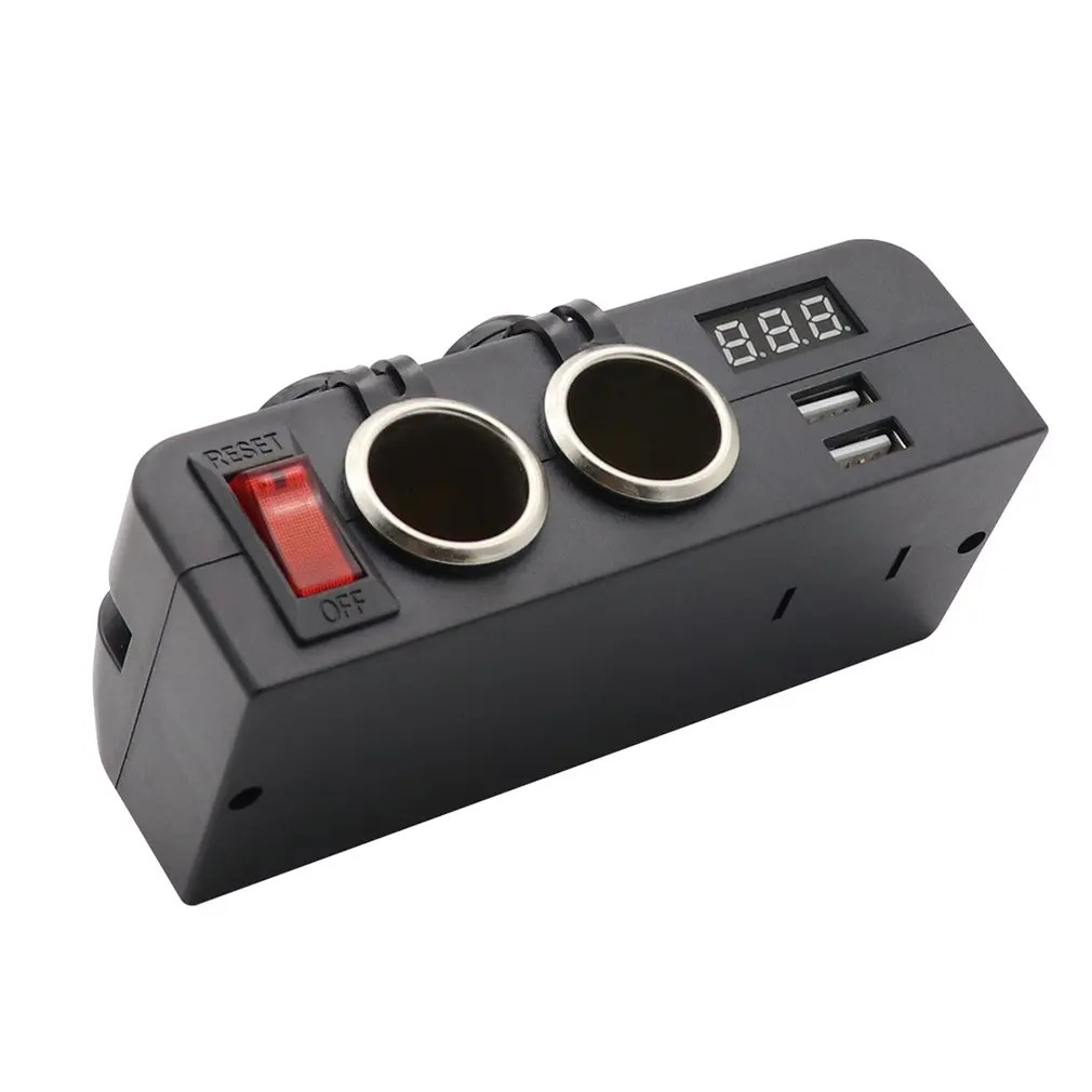 

AOC4100 3-in-1 Cigarette Lighter Socket & USB Car Charger & Voltmeter Multi-function Cigarette Lighter Female Socket