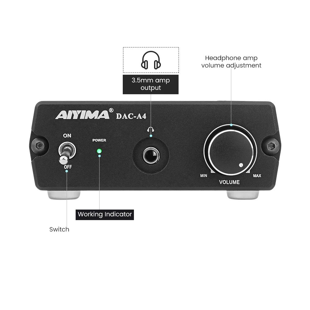 Аудио ЦАП AIYIMA A4 APTX HD ES9038 декодер CSR8675 Bluetooth стерео усилитель для наушников 24 бит 96