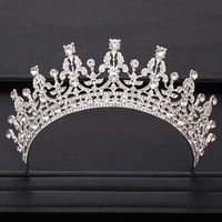 vintage bridal crown rhinestone crystal crownsilver color princess crown wedding hair accessories queen crown bridal tiara crown