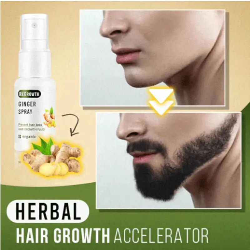 Имбирный спрей для быстрого роста волос жидкость лечения выпадения Имбирная