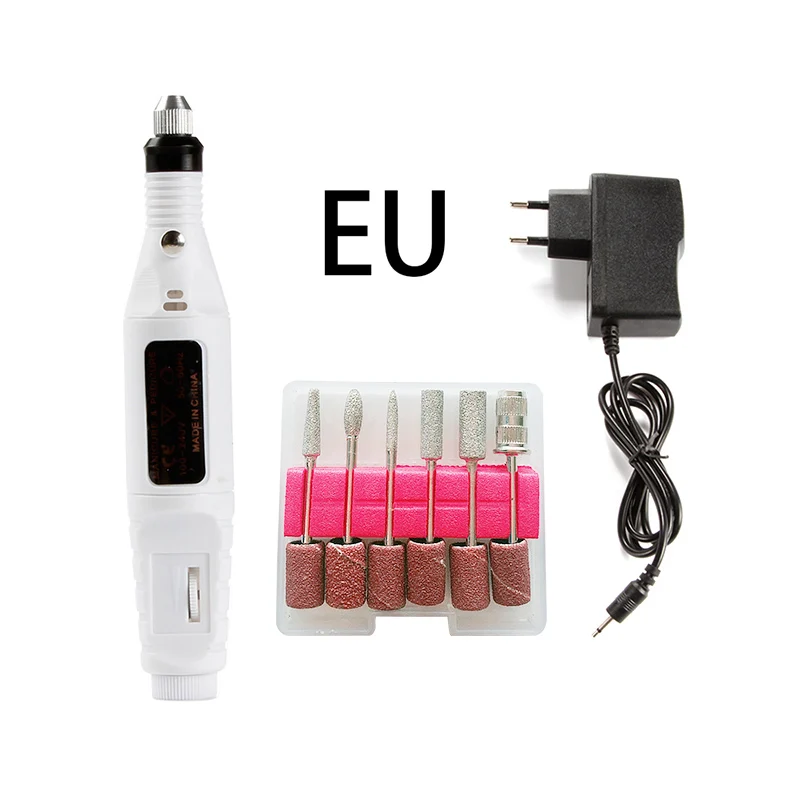 GJ1451WEU Acrylic Nail Drill USB Electric Apparatus for Manicure Gel Cuticle Remover Milling Drill Bits Pedicure Machine Nail Art Cutters - Цвет: GJ1451WEU