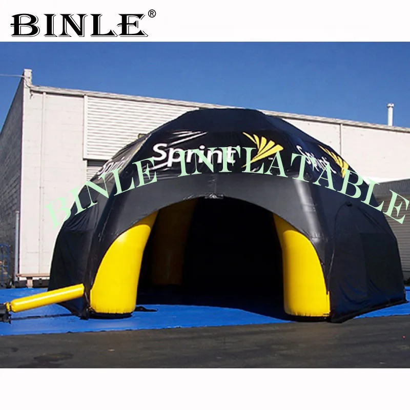 

Черная надувная купольная палатка Mongo в виде паука со съемной стеной, полноразмерная конструкция воздушного купола, уличный гараж для торго...