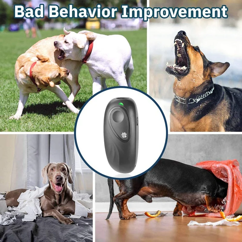 

Ultrasonic Dog Bark Stopper Anti-Bark Control Device 2 in 1 Dog Training Aid Instruct the Dog to Walk Safely Outdoors