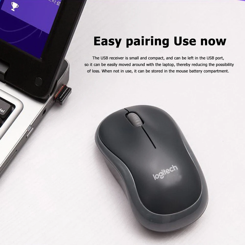 Мышь Logitech M186 Беспроводная оптическая эргономичная 2 4 ГГц 1000DPI|Мыши| |