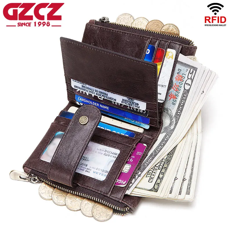 

100% Quality Genuine Leather Men Wallet Coin Purse Small Card Holder PORTFOLIO Portomonee Male Walet Pocket Coffee Money Bag New