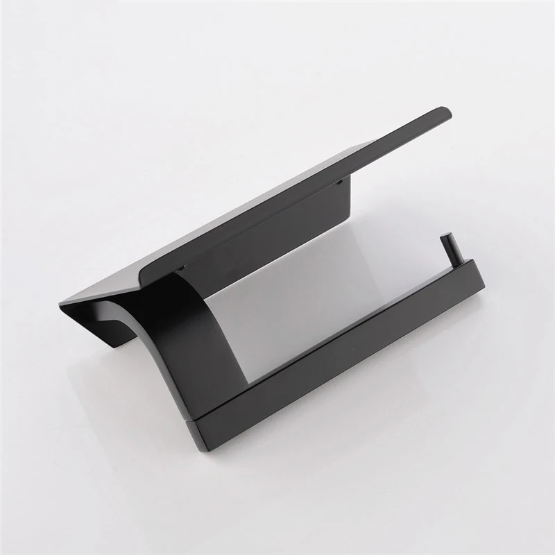 toilet paper holder wall mount tissue roll hanger sus 304 stainless steel phone platform bathroom hardware set black gold silver free global shipping
