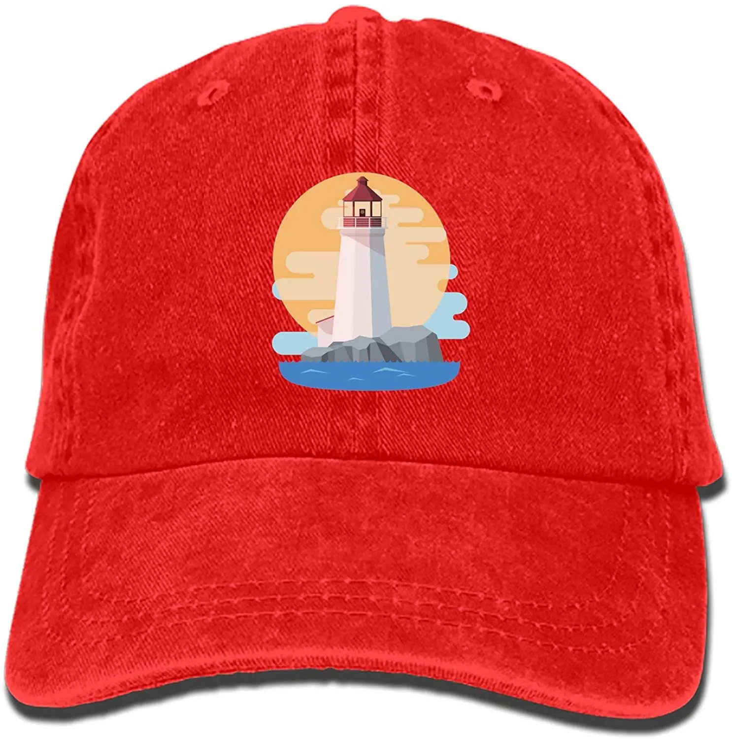 

Men and Women Lighthouse Vintage Jeans Baseball Cap