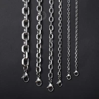 2 53469mm mens stainless steel necklace chain silver color rolo link chains necklaces for men jewelry wholesale knm31a