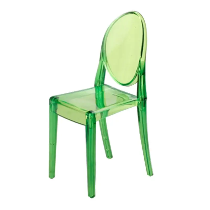 

1:6 Dollhouse Miniature Accessories Mini Doll House Clear Transparent Plastic Chair Furniture Decor Collection Gift