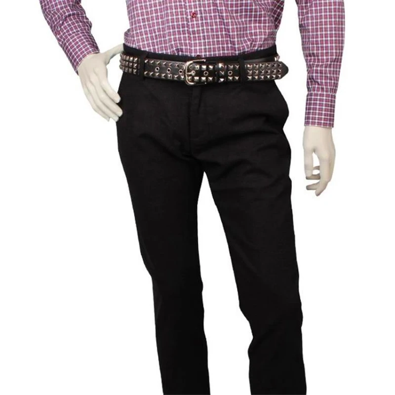 

Big metal rivet belt women Round rivets Spike sequins belt punk Simple decorative waistband belt for men