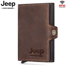 Anti Thief Rfid Card Holder Wallet Cow Leather Minimalist Pop Up Wallet Men Women Slim Cardholder Bank Cash Creditcard Case