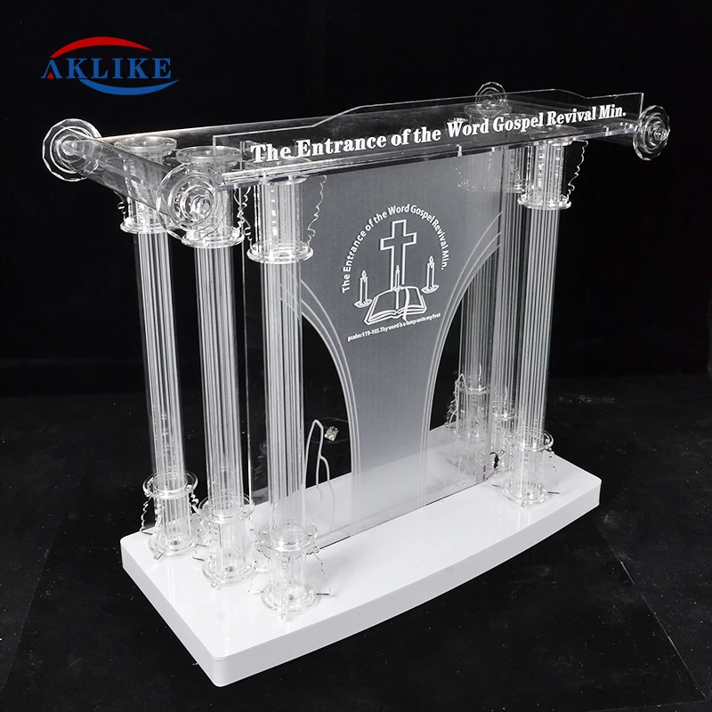 

Free Glass Pulpit For Sale Gold Smart Aklike Victory Stand Acrylic Podium Lectern Plexiglass For Conference Lectern