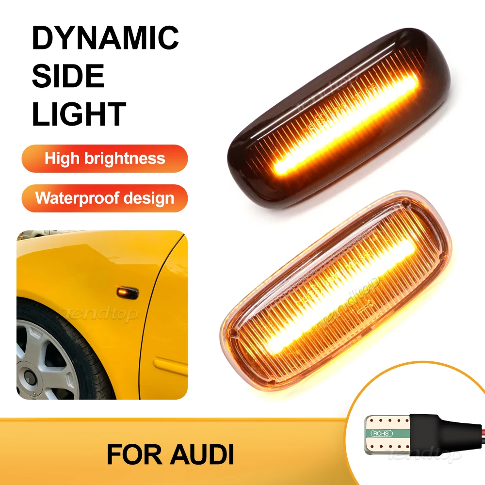 Dynamic Blinkers Turn Signal Mirrors LED Sequential Lights Rearview Flashing Cornering Lamp For Audi A3 S3 8L A4 B5 A8 D2 TT 9N